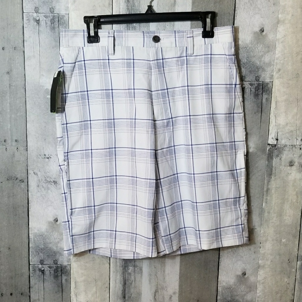 NWT Izod PerformX Plaid Golf Shorts Cool FX
